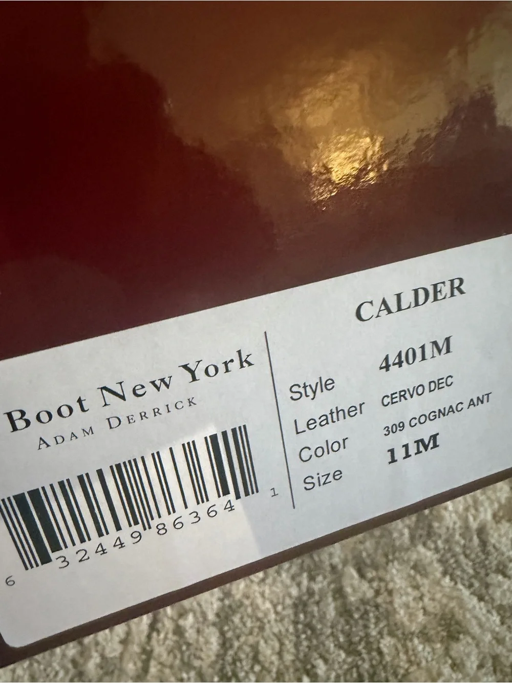 TO BOOT NEW YORK Calder Cognac Burnished Leather Chukka Boot 11M